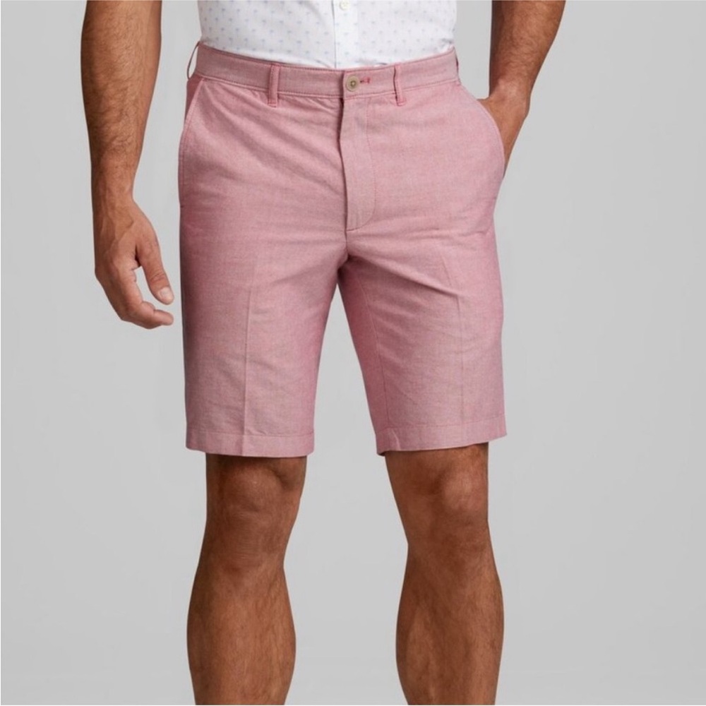 Jos. A. Bank 1905 Tailored Fit 100% Cotton Pink Oxford Shorts Size 42 NWT